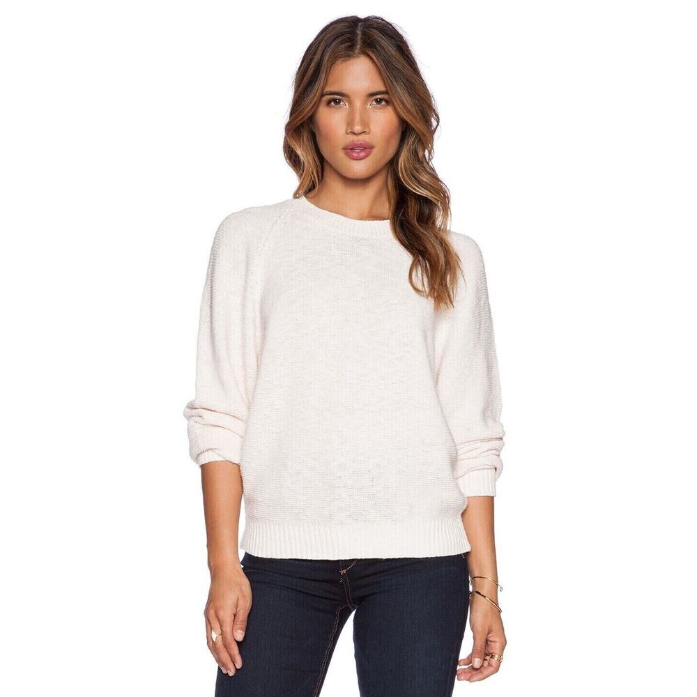 Line Knitwear Women's Long Sleeve Campbell Pullover Sweater In Pink Glow XSmall